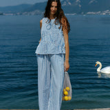 Aziza Pant - Blue/White Stripe