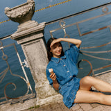 Perri Denim Blouse - Classic Blue Wash