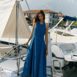 Fernanda Halter Denim Dress - Classic Blue Wash