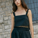 Nixie Lace Crop - Black