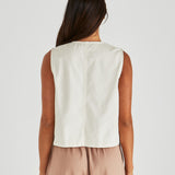 Sabine Denim Vest - Parchment Wash
