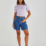 Sabine Denim Shorts - Mid Blue Wash