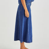 Sabine Denim Skirt- Mid Blue Wash