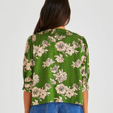 Antonie Pleated Blouse - Moonflower