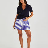 Brynne Short - Blue Stripe