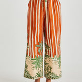Mina Elasticated Pant - Palm Stripe