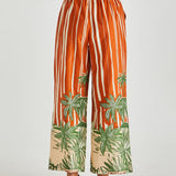Mina Elasticated Pant - Palm Stripe