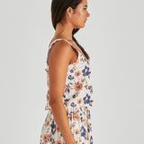 Luca Crop Top - Floral Embroidery