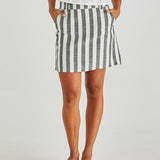 Nevada Skirt - Cream Black Stripe