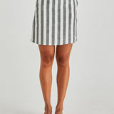 Nevada Skirt - Cream Black Stripe