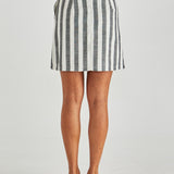 Nevada Skirt - Cream Black Stripe