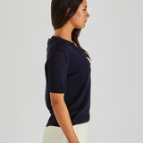 Abbie Knit Polo - Navy