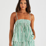 Seraphina Cami - Green Stripe