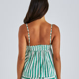 Seraphina Cami - Green Stripe
