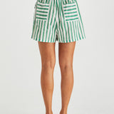 Seraphina Shorts - Green Stripe