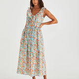 Panna Ruffled Neck Dress - Blossom