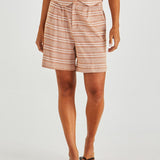 Lea Short - Terracotta Stripe