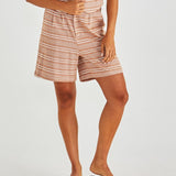 Lea Short - Terracotta Stripe