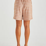 Lea Short - Terracotta Stripe