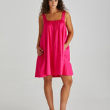 Ellis Mini Baby Doll Dress - Hot Pink