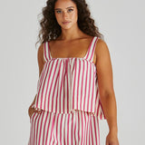 Henri Baby Doll Top - Pink Stripe