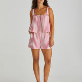 Henri Baby Doll Top - Pink Stripe