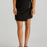 Coast Mini Wrap Skirt - Black