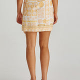 Coast Mini Wrap Skirt - Peach Shell Patchwork