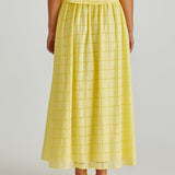 Helmi Broderie Full Skirt - Yellow