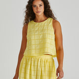 Helmi Broderie Tank - Yellow
