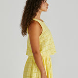 Helmi Broderie Tank - Yellow