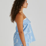 Tilda Strapless Top - Abstract Daisy