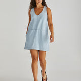 Marcy Denim Shift Dress - Bleach