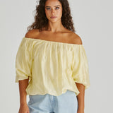 Sofie Off Shoulder Top - Yellow