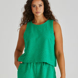 Codi Tank - Green Zig Zag