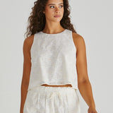 Zimmy Broderie Tank - Cream