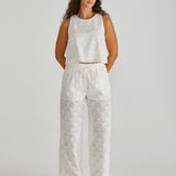 Zimmy Broderie Tank - Cream