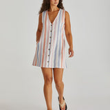 Travis Vest Dress - Multi Stripe