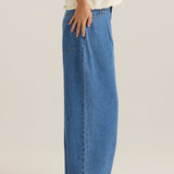 Yara Slack Pleat Jean - Classic Blue Wash
