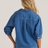 Perri Denim Blouse - Classic Blue Wash