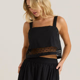 Nixie Lace Crop - Black