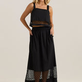 Nixie Lace Crop - Black