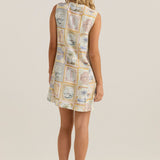 Reo Button Shift Dress - Wayfarer Print