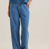 Nuala Wide Leg Jean - Classic Blue Wash