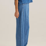 Nuala Wide Leg Jean - Classic Blue Wash