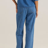Nuala Wide Leg Jean - Classic Blue Wash