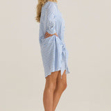Aziza Shirt Dress - Blue/White Stripe