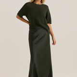Jasper Slip Skirt - Olive