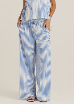 Aziza Pant - Blue/White Stripe