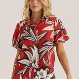 Anella Bubble Sleeve Blouse - Asperula Floral